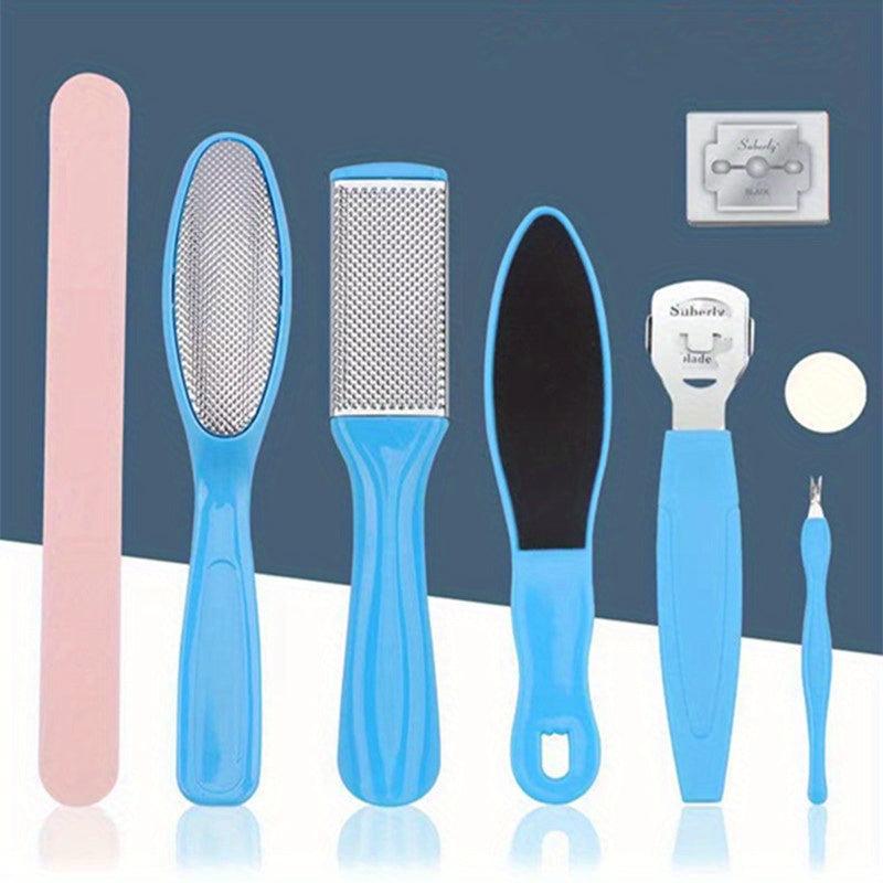 8-Pack Colossal Stainless Steel Foot File - Callus Remover for Smooth Skin