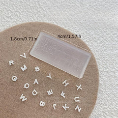 3D Letters Nail Art Silicone Molds Mini Alphabet Nail Molds A Letter Resin Molds