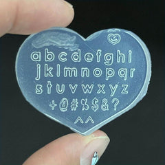 3D Letters Nail Art Silicone Molds Mini Alphabet Nail Molds A Letter Resin Molds