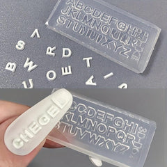 3D Letters Nail Art Silicone Molds Mini Alphabet Nail Molds A Letter Resin Molds