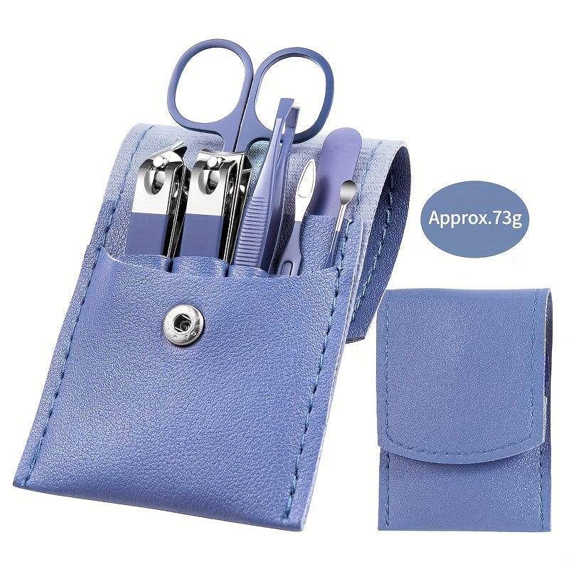 7 Pcs Stainless Manicure Set Nail Cutter Scissor Cuticle Nipper Pedicure Tools