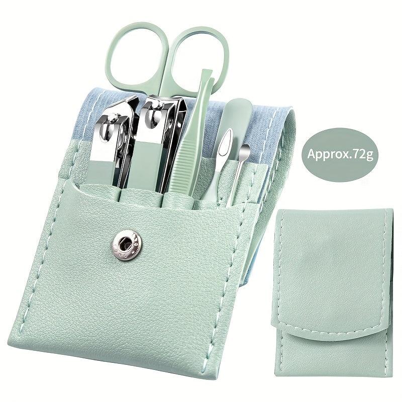 7 Pcs Stainless Manicure Set Nail Cutter Scissor Cuticle Nipper Pedicure Tools