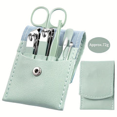 7 Pcs Stainless Manicure Set Nail Cutter Scissor Cuticle Nipper Pedicure Tools