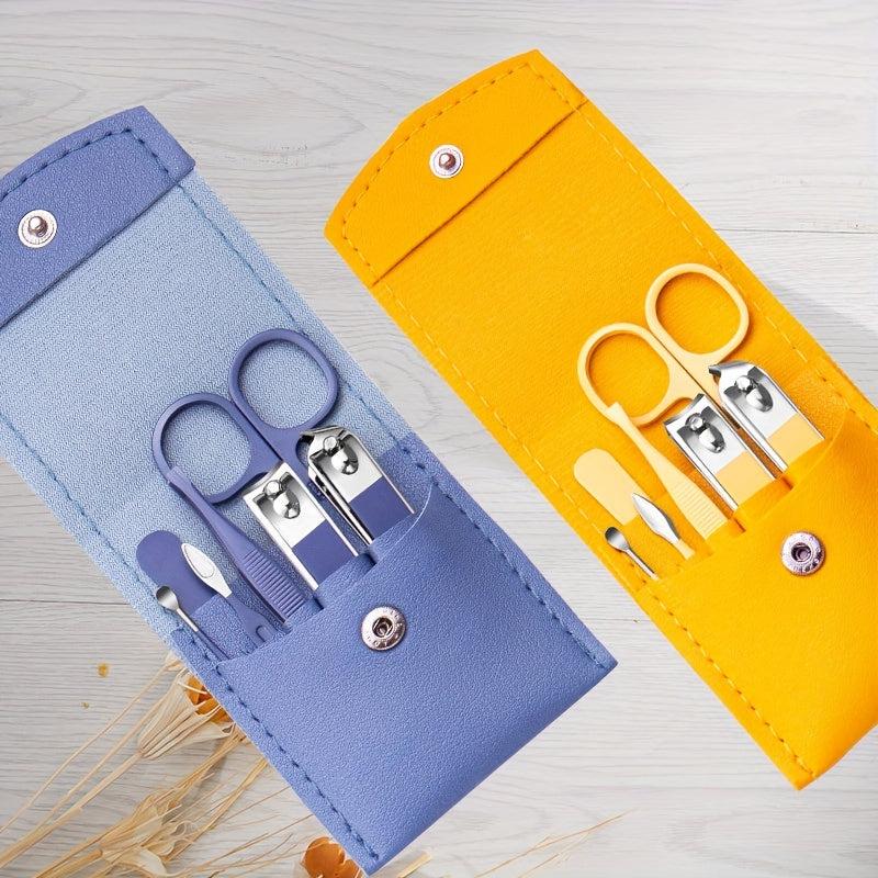 7 Pcs Stainless Manicure Set Nail Cutter Scissor Cuticle Nipper Pedicure Tools