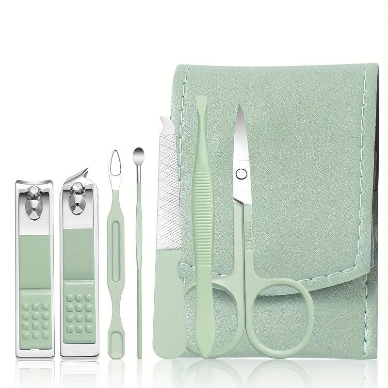7 Pcs Stainless Manicure Set Nail Cutter Scissor Cuticle Nipper Pedicure Tools