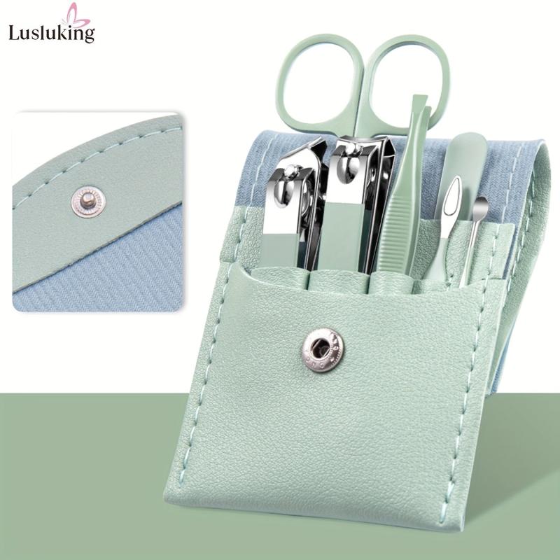 7 Pcs Stainless Manicure Set Nail Cutter Scissor Cuticle Nipper Pedicure Tools