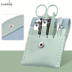 7 Pcs Stainless Manicure Set Nail Cutter Scissor Cuticle Nipper Pedicure Tools