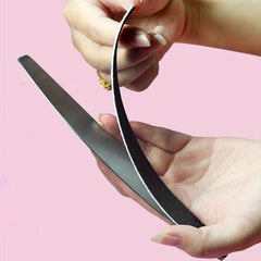 Nail Polishing Tool Set Stainless Steel Sheet with 10 Sandpaper Patches