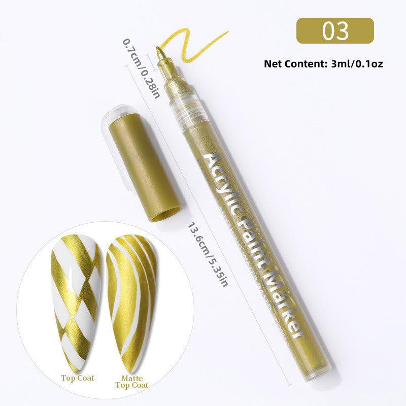 3D Nail Pen Acrylic Paint Mark Pen DIY Painting Pen