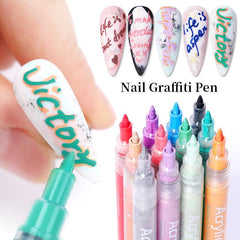3D Nail Pen Acrylic Paint Mark Pen DIY Painting Pen