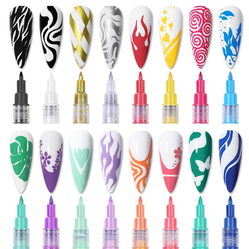 3D Nail Pen Acrylic Paint Mark Pen DIY Painting Pen