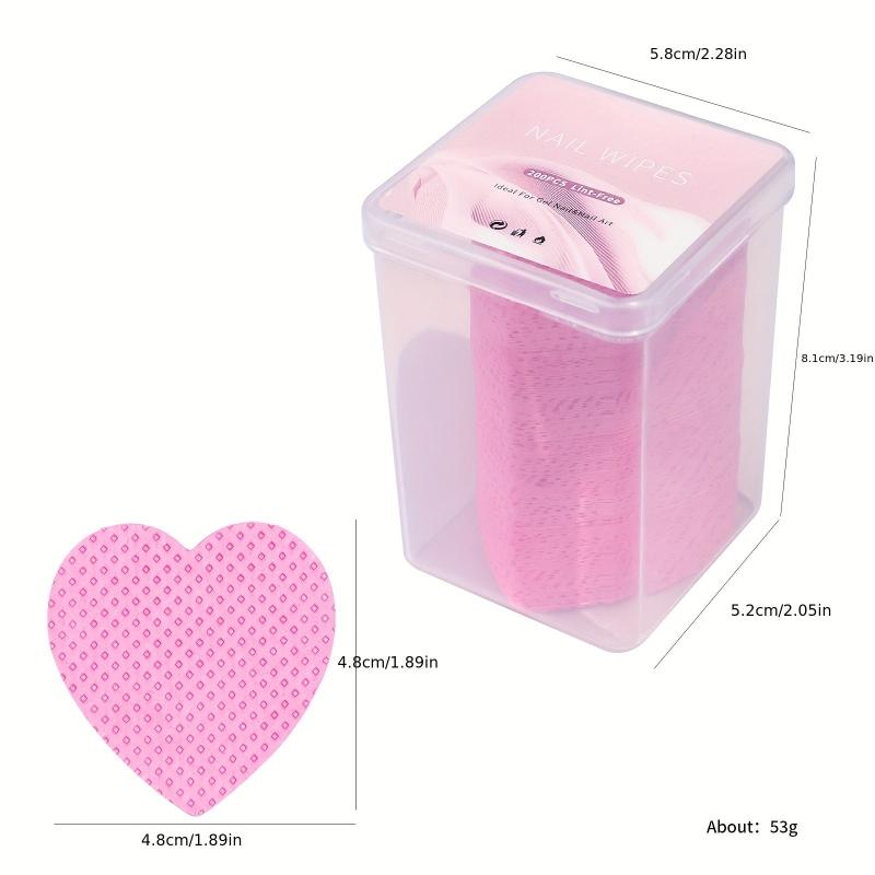 200 Pcs Nail Polish Remover Wipes Pads Soft Absorbent