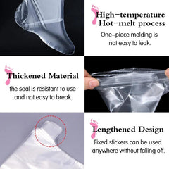 100pcs Disposable Foot Bags Detox Plastic Transparent SPA Covers
