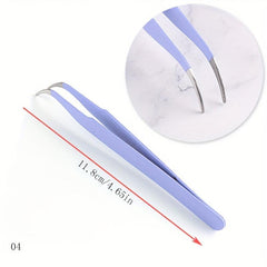 Pointed Tweezers for Eyelash Extension Nail Sticker Rhinestones Gems Picker