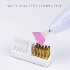 Nail Brush for Cleaning Drill Grinding Head Dual Brush Manicure Tools