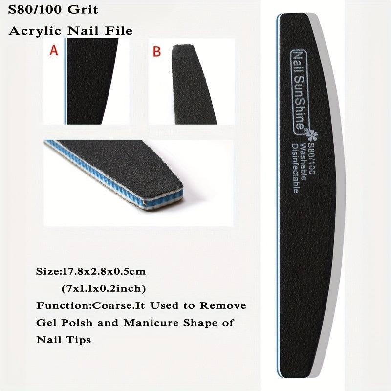 8 pcs Nail Care Kit Grit Sanding Polishing Files Sponge Buffer Manicure Tools