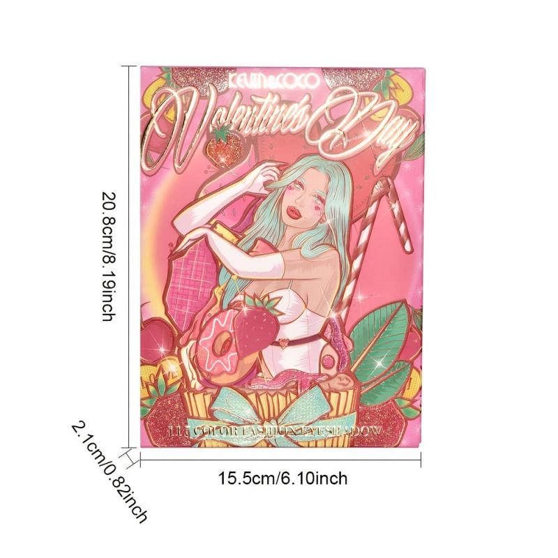 Anime Eyeshadow Plate - 4 Layers Rotating Highlight & Blush
