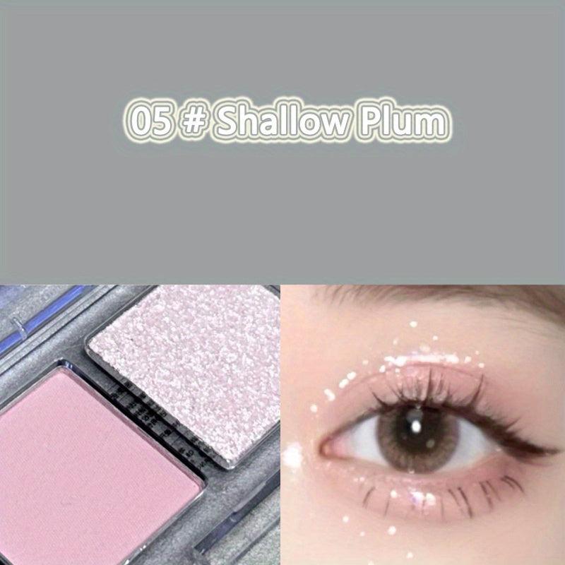 Double Colors Eyeshadow Palette Matte Shimmer Finish Earth Tone Waterproof
