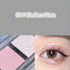 Double Colors Eyeshadow Palette Matte Shimmer Finish Earth Tone Waterproof