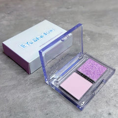 Double Colors Eyeshadow Palette Matte Shimmer Finish Earth Tone Waterproof