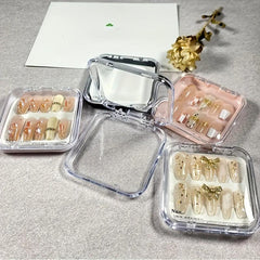 Clear Press On Nail Storage Box Empty Organizer Case