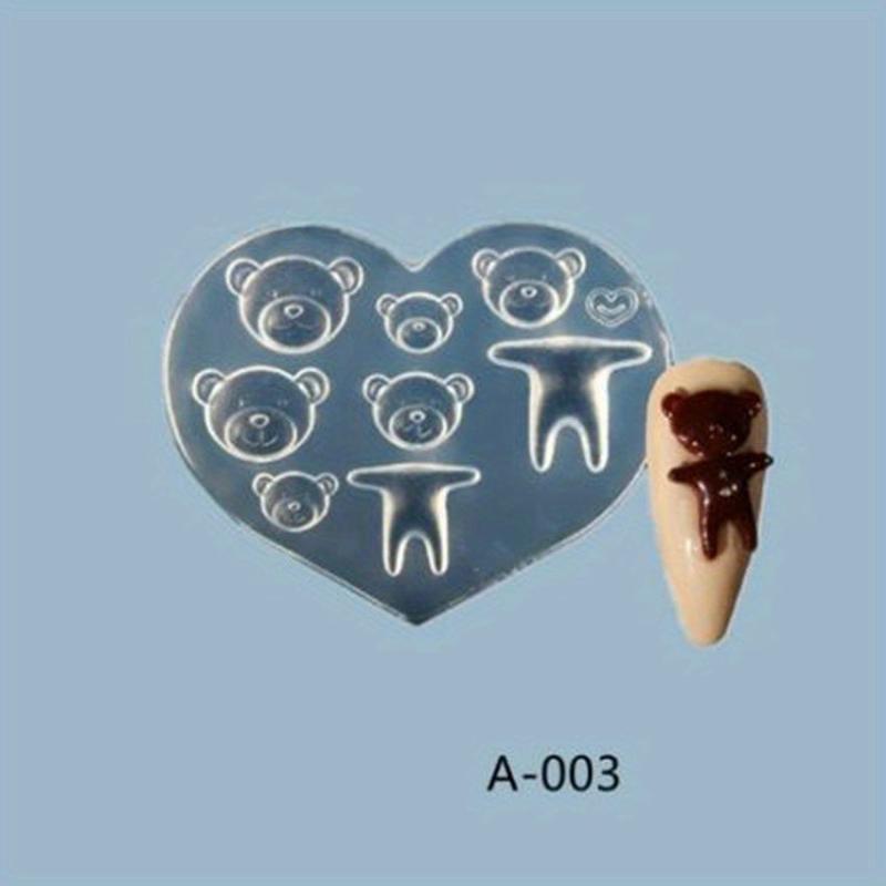 3D Nail Art Silicone Mold Flower Butterfly Cartoon Pattern Nail Casting