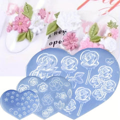 3D Nail Art Silicone Mold Flower Butterfly Cartoon Pattern Nail Casting