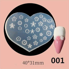 3D Nail Art Silicone Mold Flower Butterfly Cartoon Pattern Nail Casting