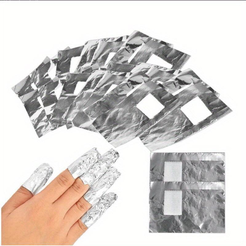 100Pcs Aluminium Foil Remover Wraps Nail Soak Off Acrylic Gel Polish Removal