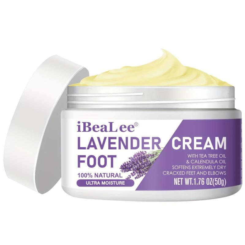 Lavender Foot Cream for Dry Cracked Feet - Nourishing Foot Moisturizer