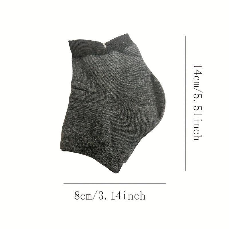 Moisturizing Gel Heel Socks for Dry Skin Care Dark Gray