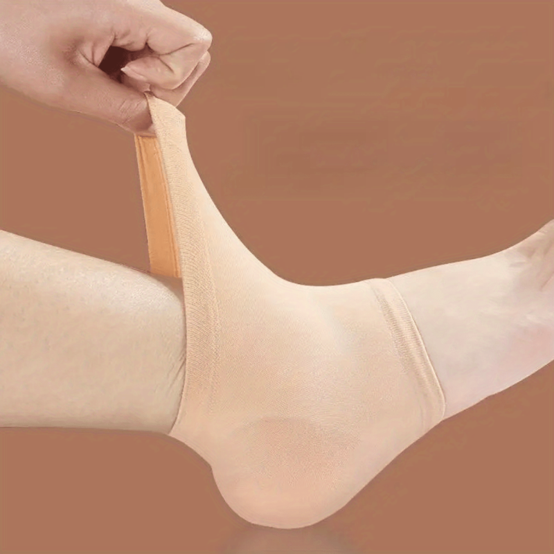 Moisturizing Gel Heel Socks for Dry Skin Care Dark Gray