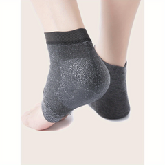 Moisturizing Gel Heel Socks for Dry Skin Care Dark Gray