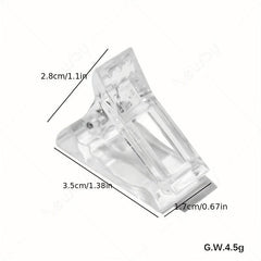 Colorful Nail Art Clips Gel Polish Extension Tips Plastic Clamps