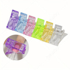 Colorful Nail Art Clips Gel Polish Extension Tips Plastic Clamps