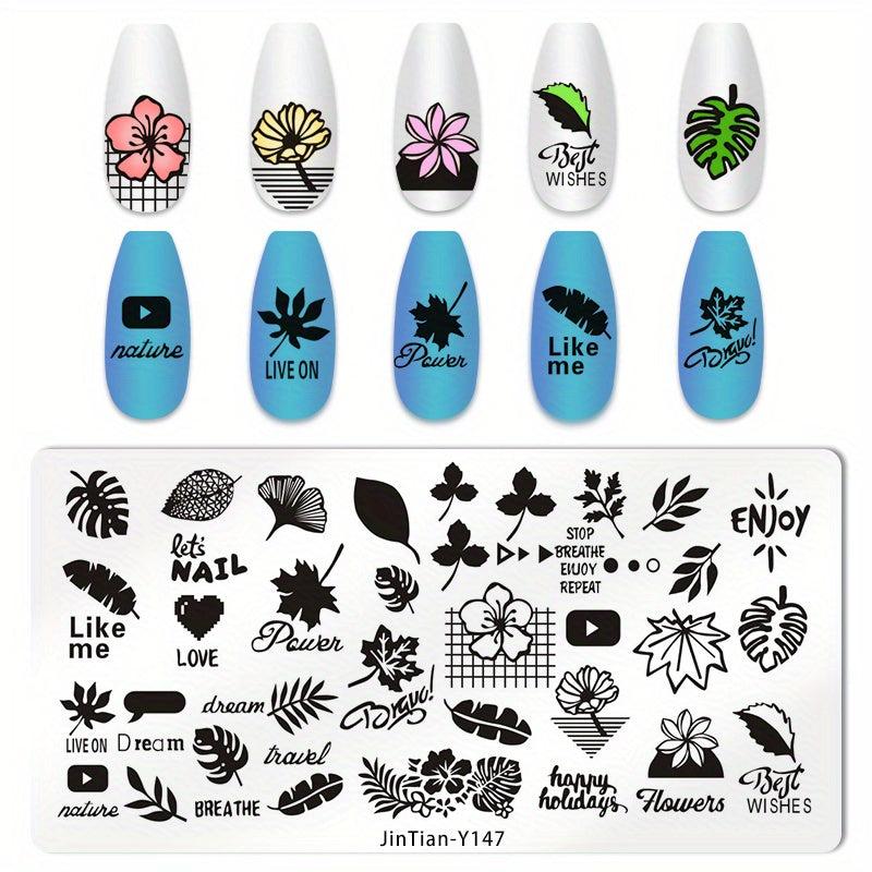 Stainless Steel Nail Stamping Plates Image Stamp Template Nails Printing Tool