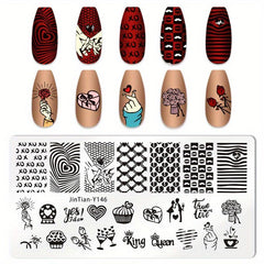 Stainless Steel Nail Stamping Plates Image Stamp Template Nails Printing Tool