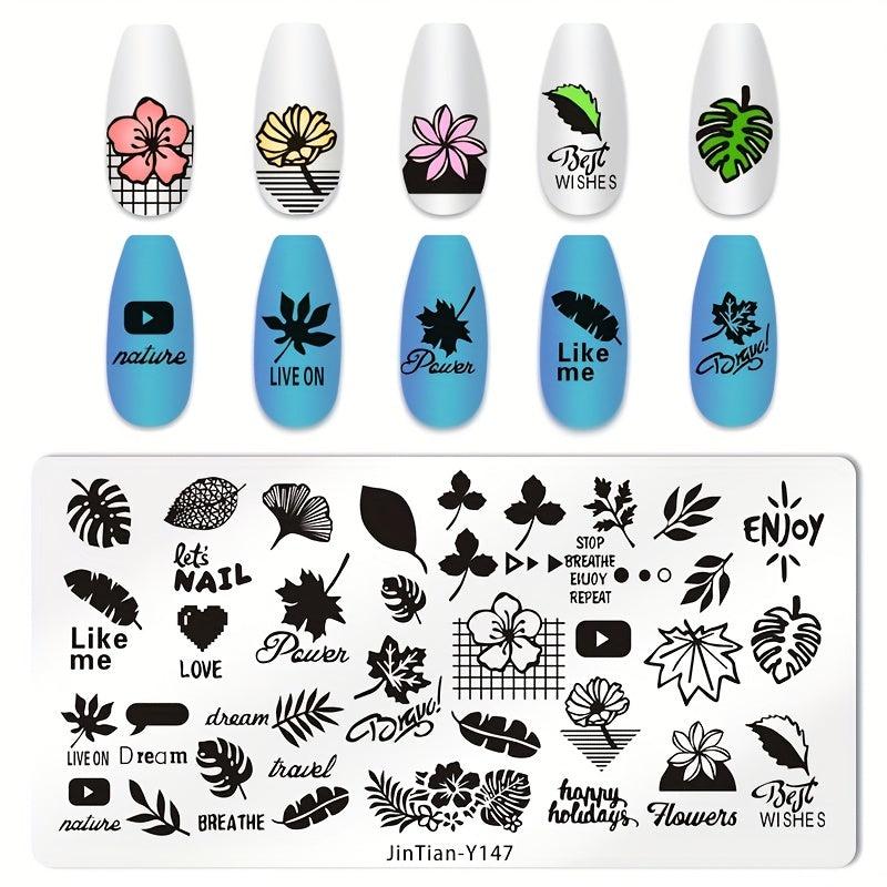Stainless Steel Nail Stamping Plates Image Stamp Template Nails Printing Tool