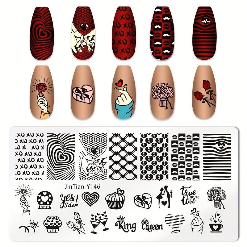Stainless Steel Nail Stamping Plates Image Stamp Template Nails Printing Tool