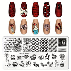 Stainless Steel Nail Stamping Plates Image Stamp Template Nails Printing Tool