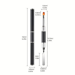 Double Head Nail Art Brush Flat Round Glue Pen Manicure Tool