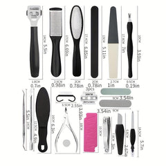 27pcs Pedicure Kit Professional Foot Care Set Dead Skin Callus Remover