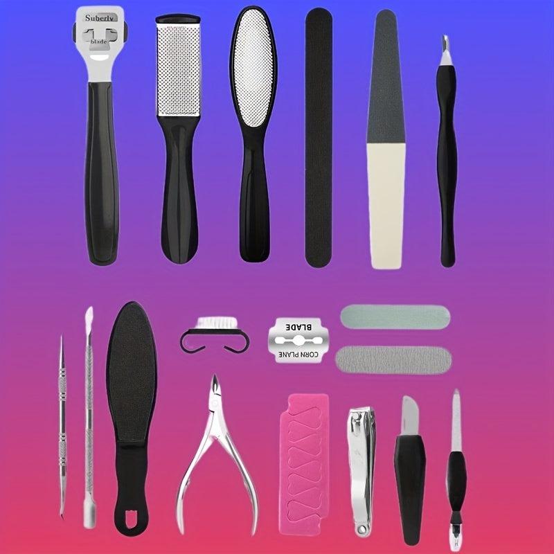 27pcs Pedicure Kit Professional Foot Care Set Dead Skin Callus Remover