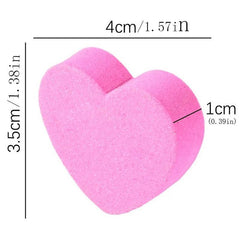 10 Pcs Mini Heart Shape Nail File Sponge Nail Art Tools For Girls