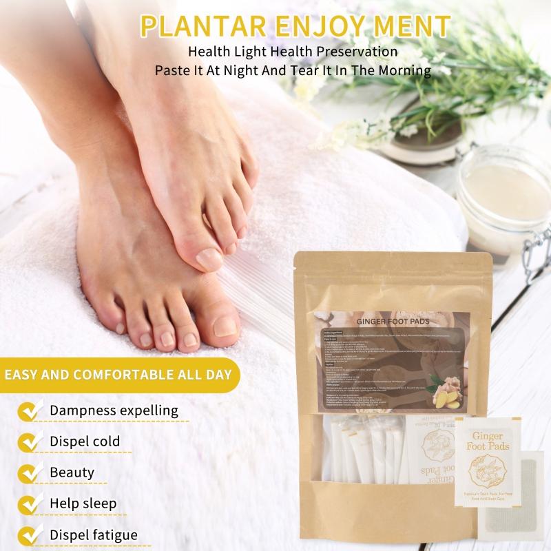 30 pcs Natural Ginger Foot Pads for Deep Cleansing Foot Care