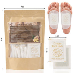 30 pcs Natural Ginger Foot Pads for Deep Cleansing Foot Care