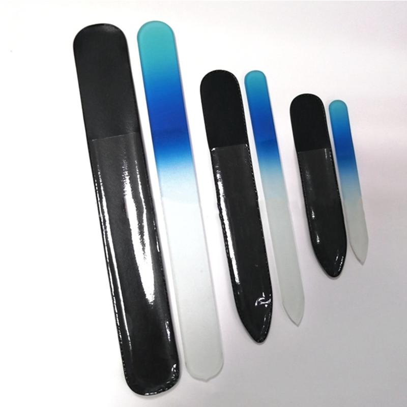 3 pcs Gradient Glass Nail File Double Sided Washable Manicure Pedicure