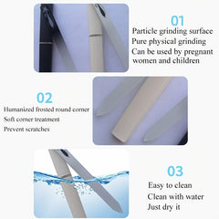 Crystal Glass Nail File with Case for Women