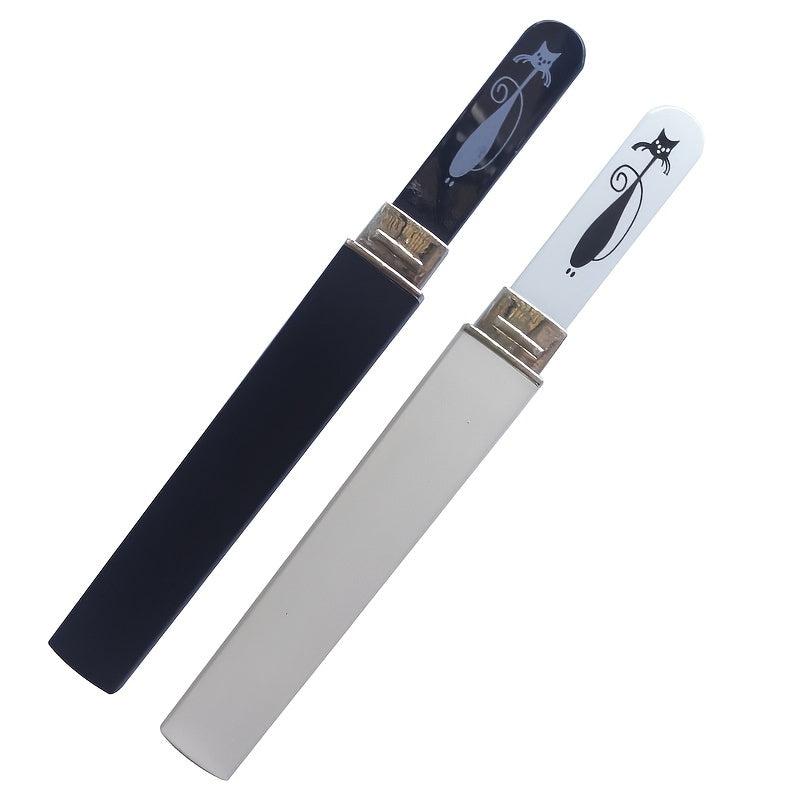 Crystal Glass Nail File with Case for Women