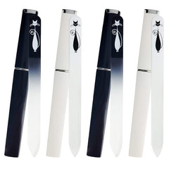 Crystal Glass Nail File with Case for Women